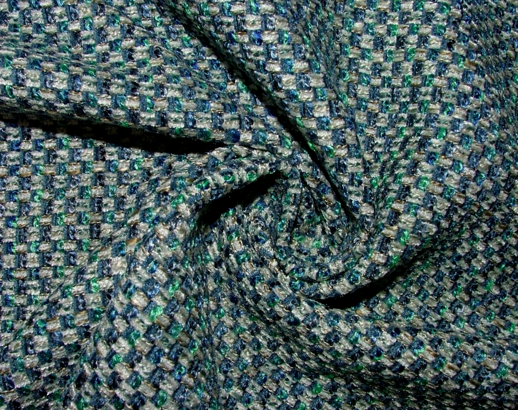 2.7 Metres iLiv Cassiano Marine Blue Boucle Fabric Upholstery Cushion Curtain