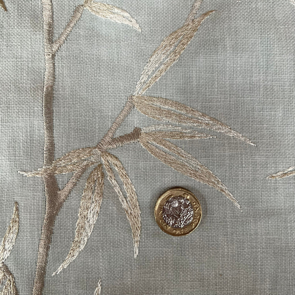 2.9 Metres iLiv Sumi Duckegg Embroidered Fabric Curtain Upholstery Cushion