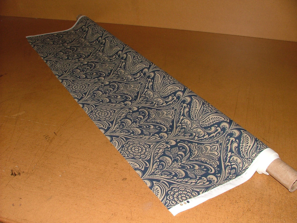 1.1m iLiv Hathaway Indigo Blue Cotton Curtain Upholstery Cushion Blind Fabric6