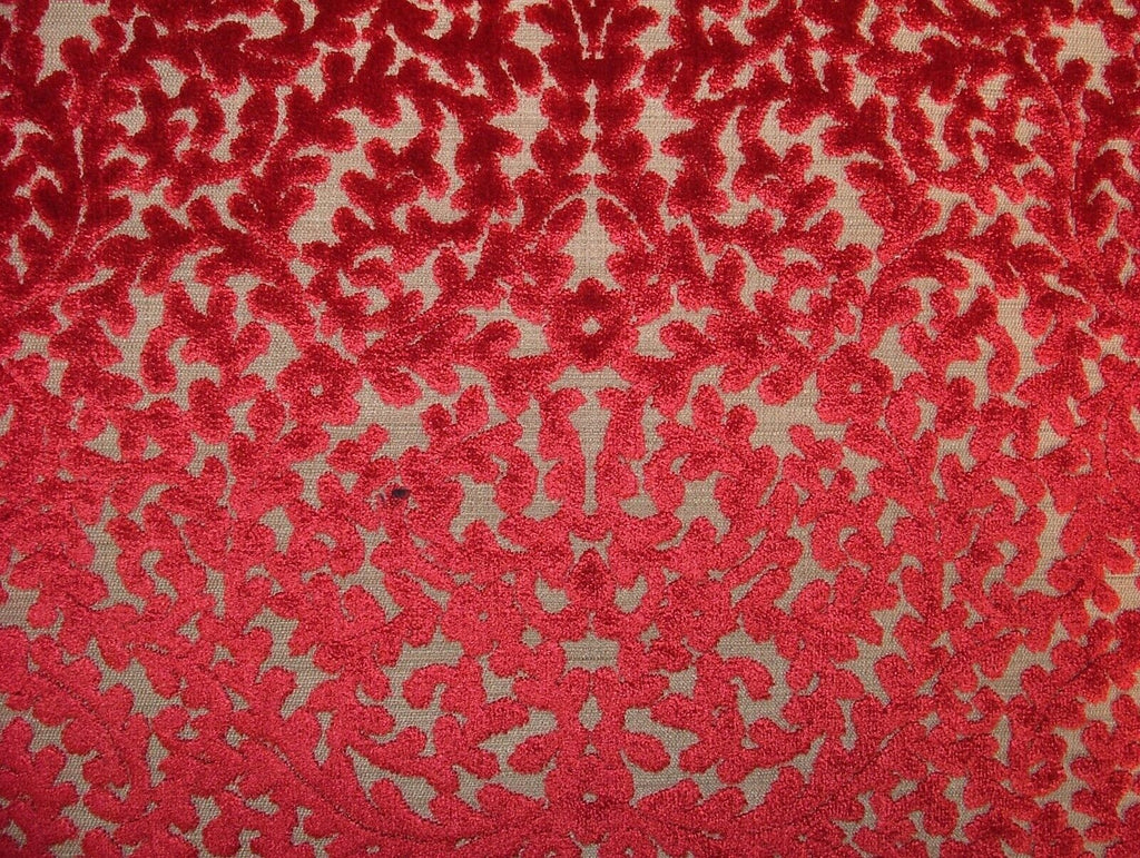 Indiene Chilli Red Extra Thick Velvet Fabric Curtain Upholstery Cushion Use