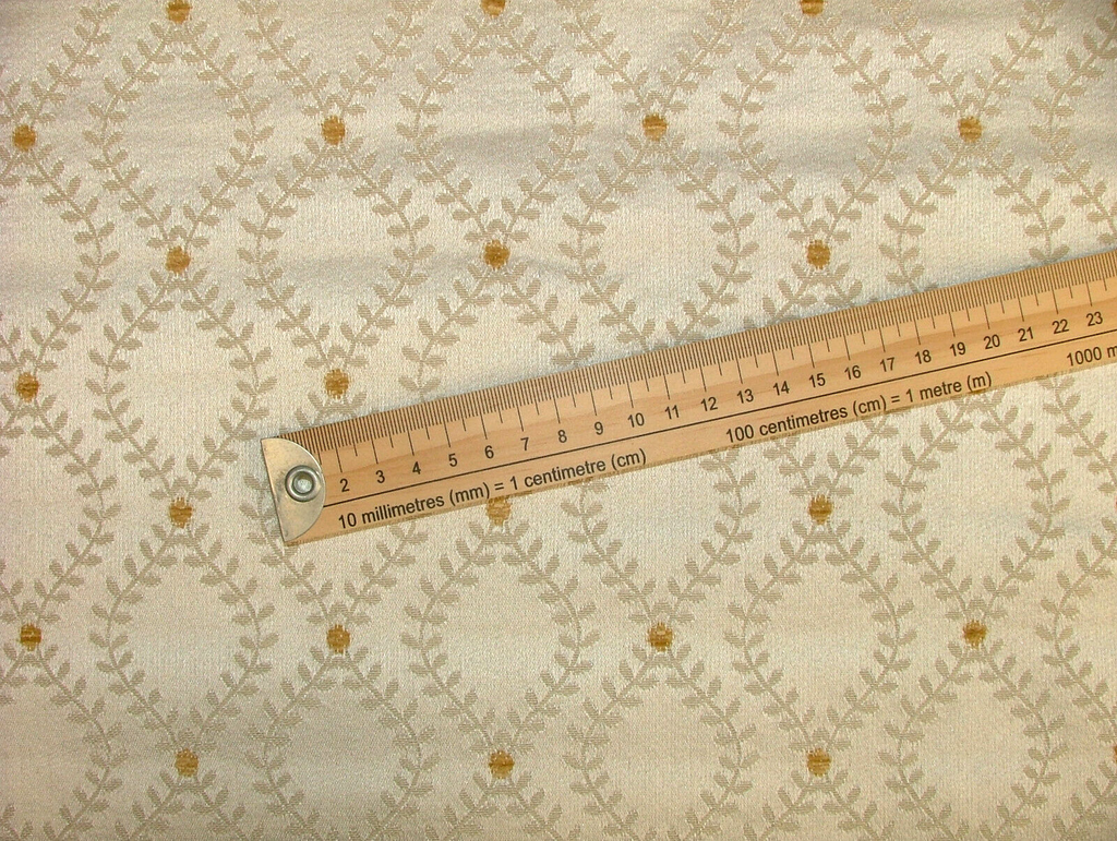 iLiv Woven Jacquard Fabric 3.4 Metres Tallis Ivory Cushion Curtain Upholstery6