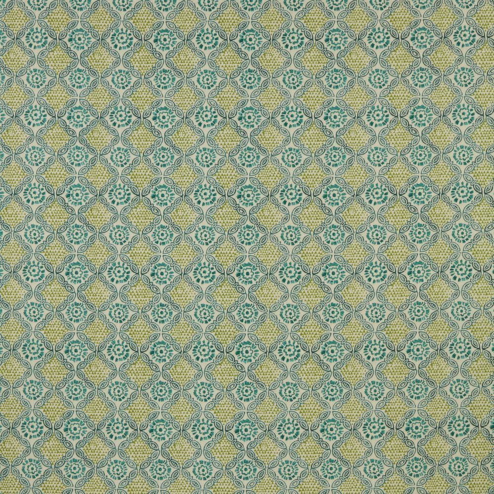 Grand Bazaar Opal Green Cotton Curtain Upholstery Cushion Roman Blind Fabric