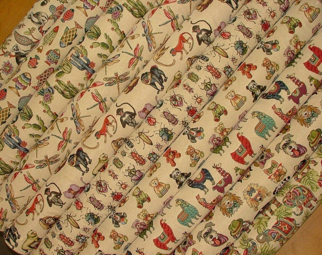 "Animal Tapestry" Designer Fabric Ideal For Upholstery Curtains Cushions Throws