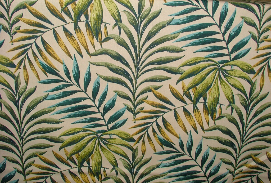 3.3m iLiv Manila Lagoon Tropical Cotton Fabric Curtain Upholstery Blind Cushion