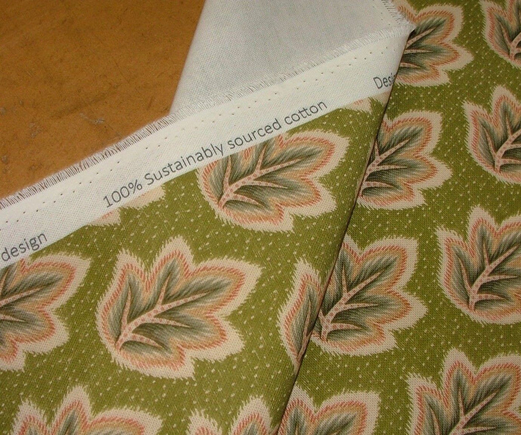 Foliage Fall Leaf 100% Cotton Fabric Curtain Cushion Upholstery Blinds Craft Use