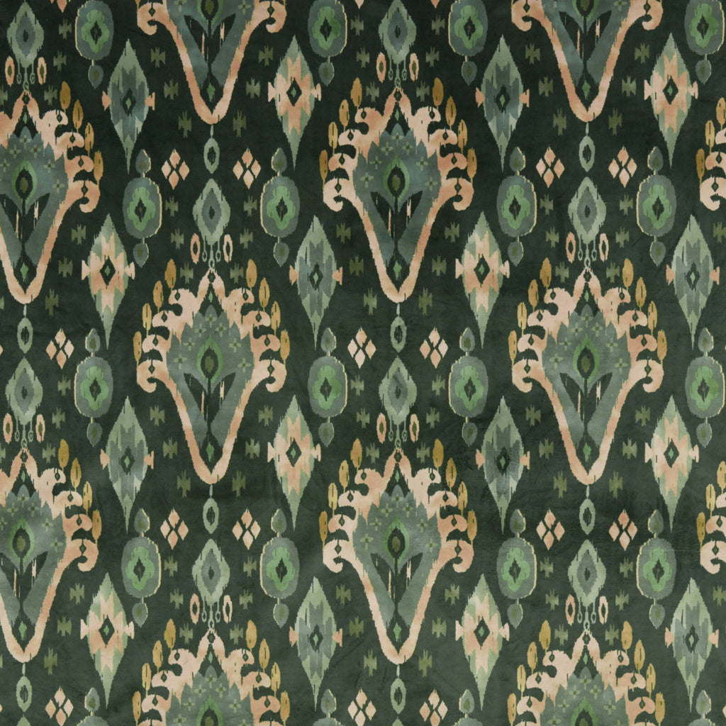 0.9 Metres iLiv Kasbah Forest Ikat Velvet Fabric Cushion Curtain Upholstery0
