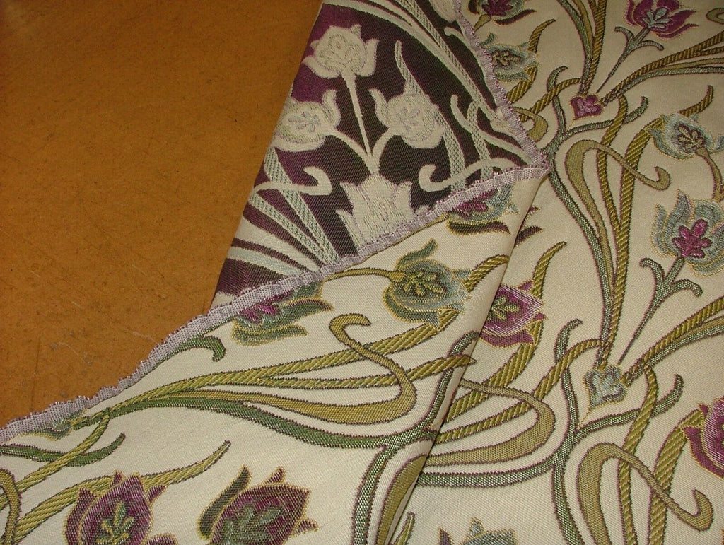 Art Nouveau Pugin Mulberry Woven Jacquard Curtain Upholstery Cushion Fabric