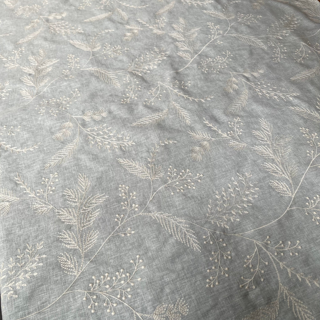 2 Metres iLiv Harper Eau De Nil Premium Embroidered Fabric Curtain Upholstery4