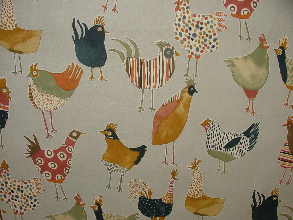 Prestigious Textiles Harriet Hens Fresh Cotton Curtain Blinds Upholstery Fabric