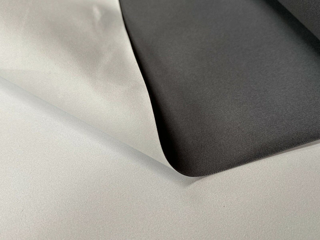 CHARCOAL GREY 3 Pass Black Out Blackout Material Thermal Curtain Lining Fabric