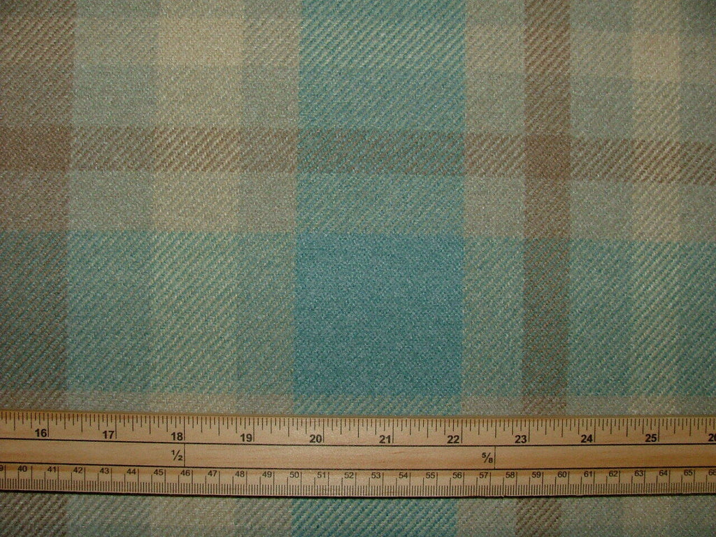 Tobermory Cornflower Wool Effect Thick Tartan Upholstery Curtain Cushion Fabric