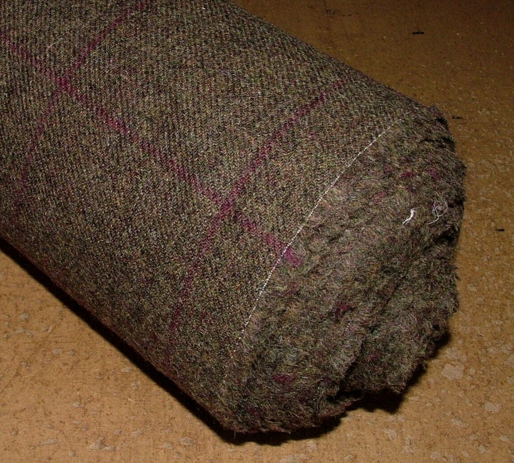 100% Shetland Wool Heather Brindle Tartan Upholstery Curtain Cushion Fabric
