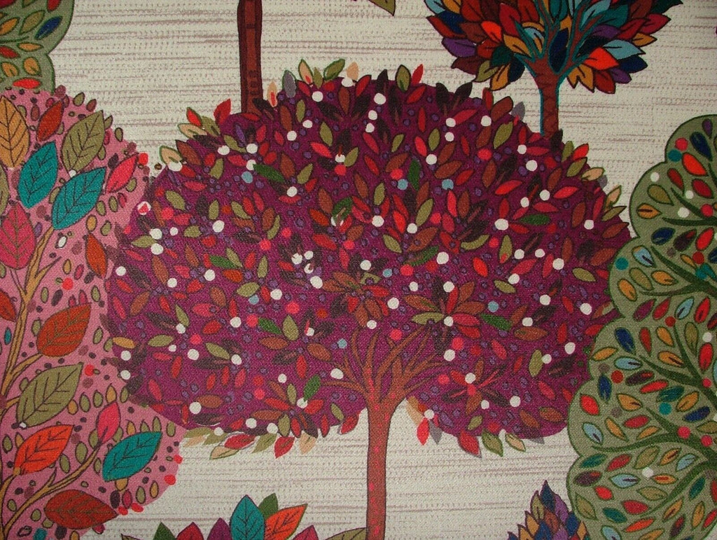 Foliage Fall Tree  Mulberry Velvet Designer Fabric Curtain Upholstery Cushion