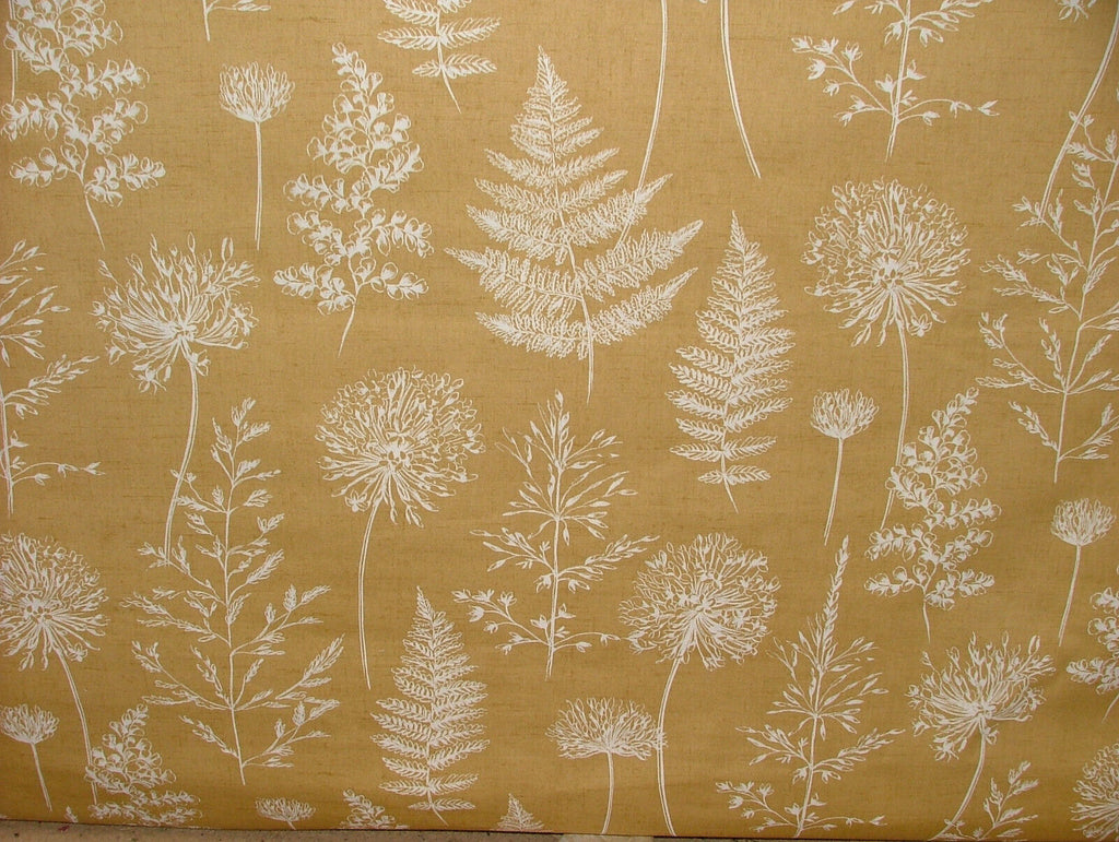 2.4 Metres iLiv Chervil Mustard Cotton Curtain Upholstery Cushion Blind Fabric