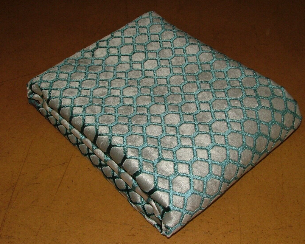 2.2 Metres iLiv Dara Teal Plush Velvet Fabric Upholstery Cushion Curtain