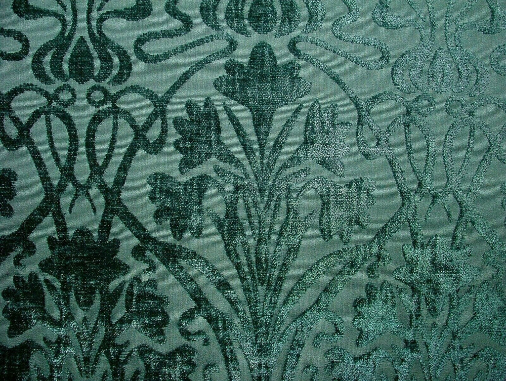 Art Nouveau Verdigris Thick Chenille Fabric Curtain Upholstery Cushion Blinds