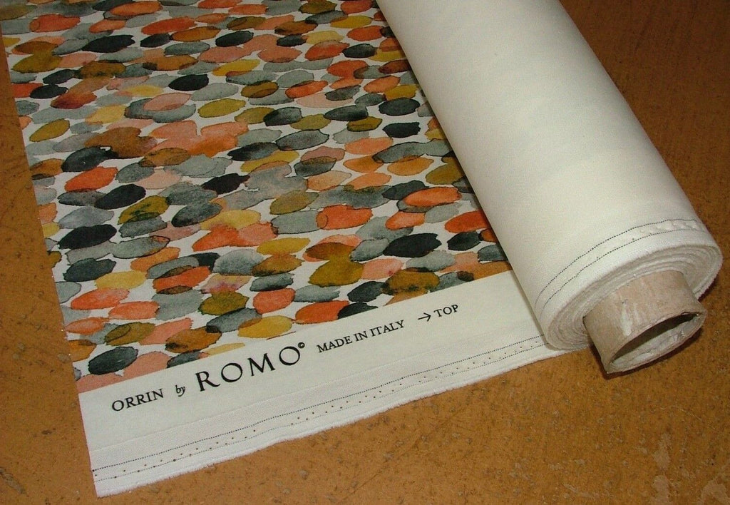 Romo Orrin Blush Printed Velvet Cotton Blend Fabric Upholstery Cushion Curtain