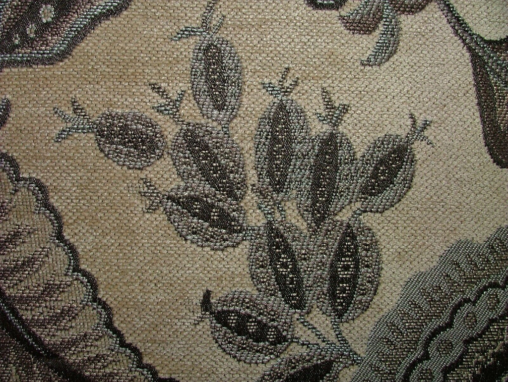 1.8 Metres Summer Fruits Dove Arts And Crafts Chenille Fabric Curtain Upholstery