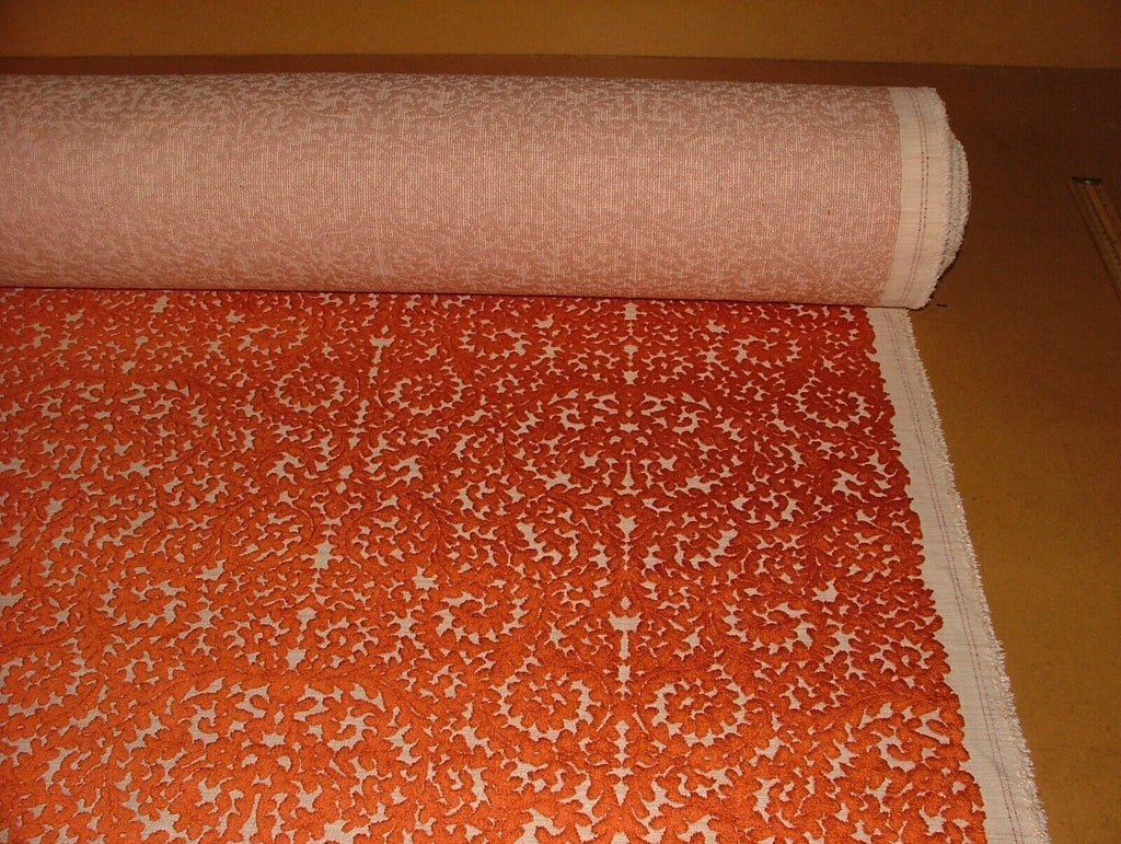 Indiene Henna Orange Extra Thick Velvet Fabric Curtain Upholstery Cushion Use