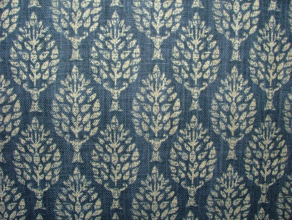 2.5 Metres iLiv Keble Sapphire Blue Cotton Fabric Cushion Curtain Upholstery