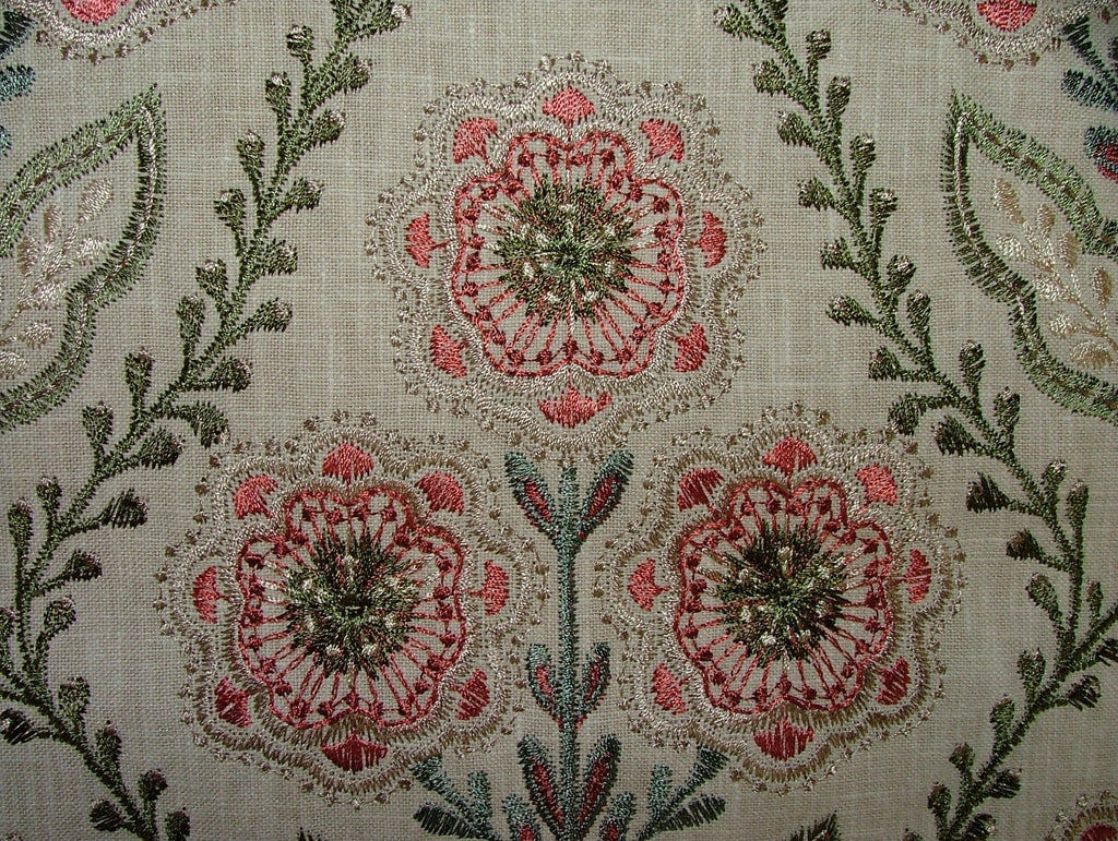 1.15 Metres iLiv Marcella Pine Embroidered Fabric Curtain Upholstery Cushion5