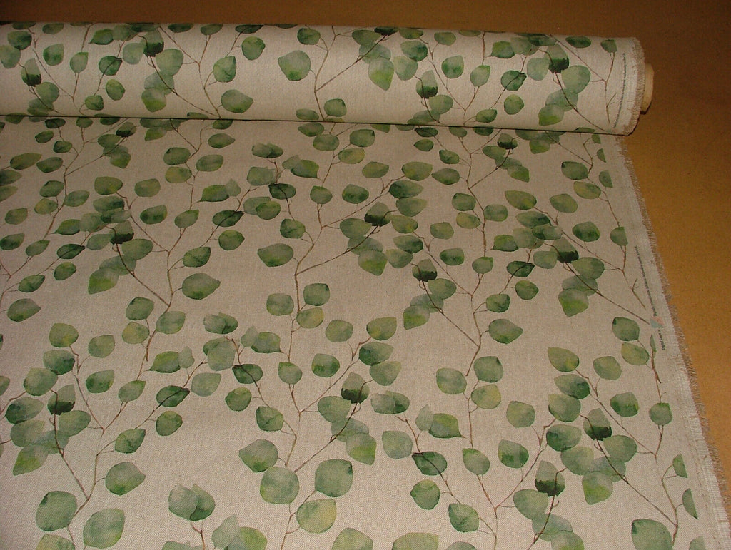 Eucalyptus Tree Leaf Linen Cotton Fabric Curtain Cushion Upholstery Craft Blind