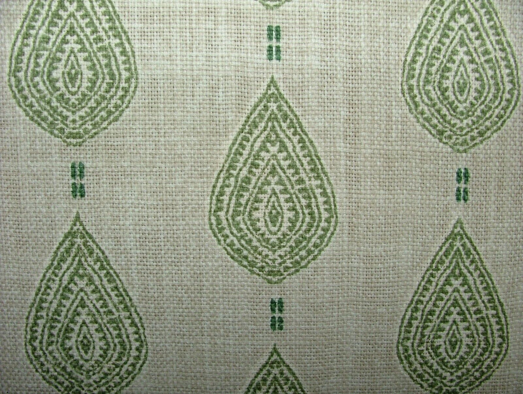 1.5 Metres iLiv Indo Sage Green Batik Leaf Fabric Curtain Cushion Upholstery