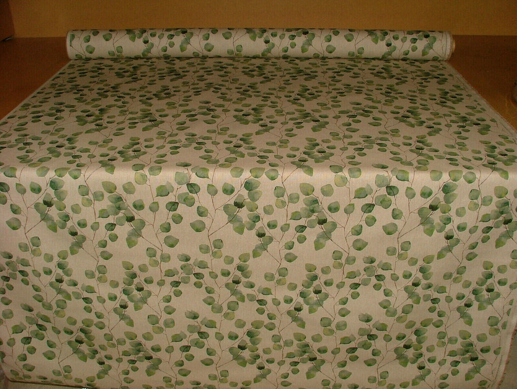 Eucalyptus Tree Leaf Linen Cotton Fabric Curtain Cushion Upholstery Craft Blind