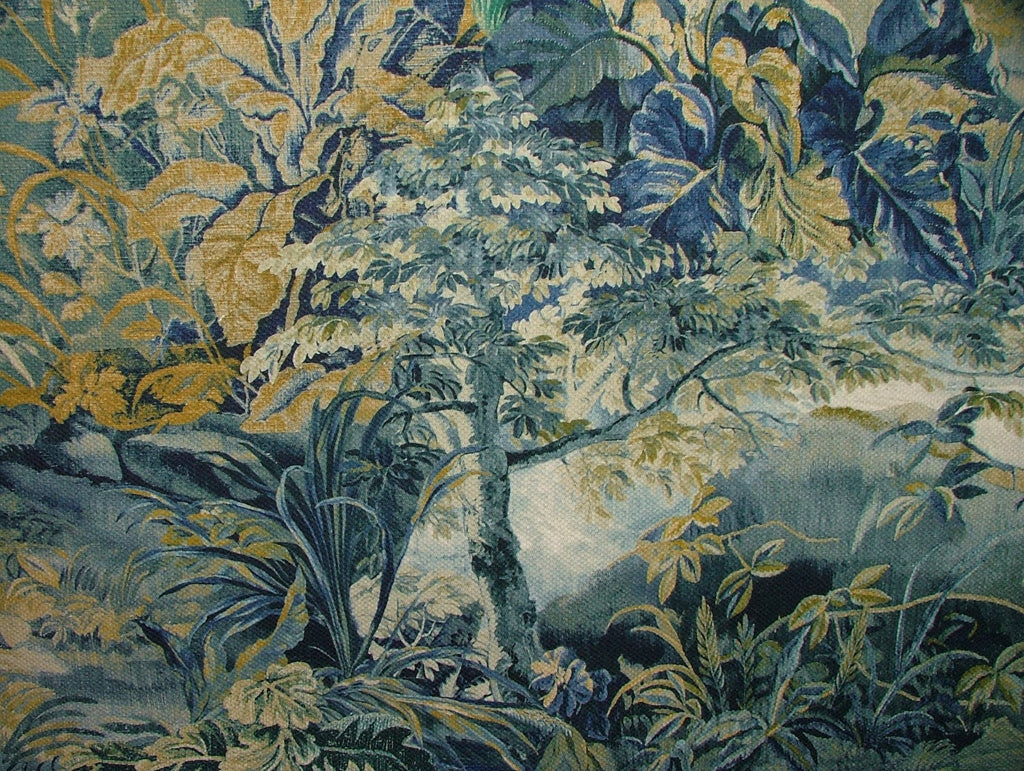 1 Metre iLiv Elysian Delft Thick Woven Cotton Curtain Upholstery Fabric2