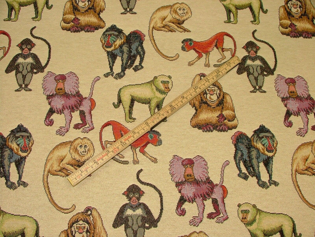 "Animal Tapestry" Designer Fabric Ideal For Upholstery Curtains Cushions Throws