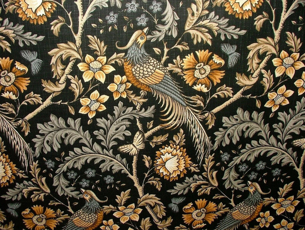 Cotton Curtain Fabric Hampton Court Floral Bird Upholstery Cushion 12 Metre Roll5