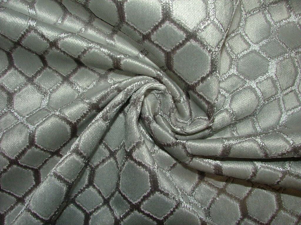 3 Metres iLiv Dara Platinum Plush Velvet Fabric Upholstery Cushion Curtain