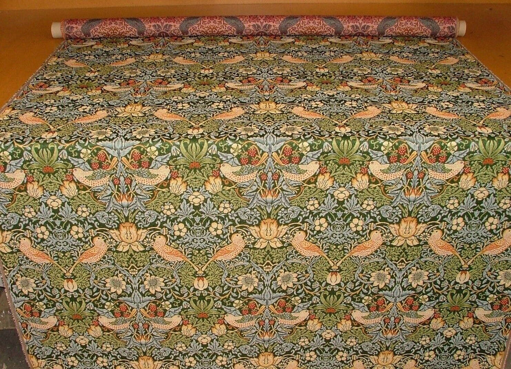 William Morris Strawberry Thief Tapestry Curtain Upholstery Cushion Fabric