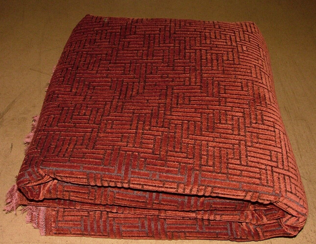 2.8 Metre Urban Rust Flame Retardant Chenille Fabric Upholstery Cushion Use