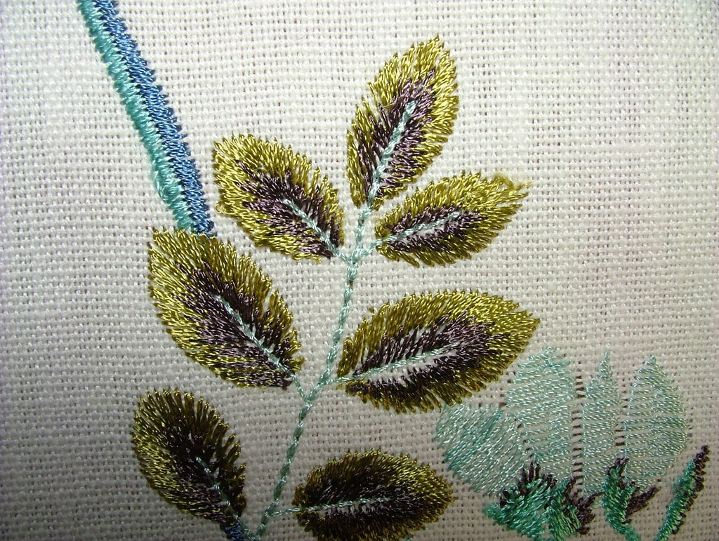 Embroidered Curtain Fabric 9 Metres Serengeti Marine Cushion Upholstery RRP £5857