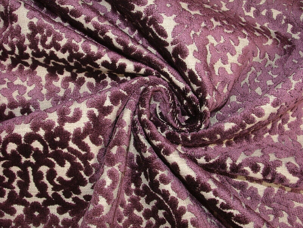 14 Metre iLiv Indiene Plum Plush Velvet Curtain Upholstery Cushion Fabric