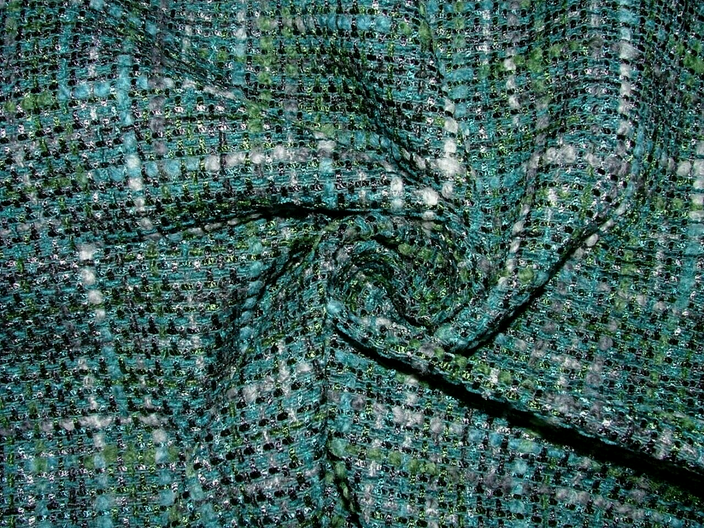 Romo Thread Teal Thick Plush Boucle Fabric Upholstery Cushion RRP £126.90