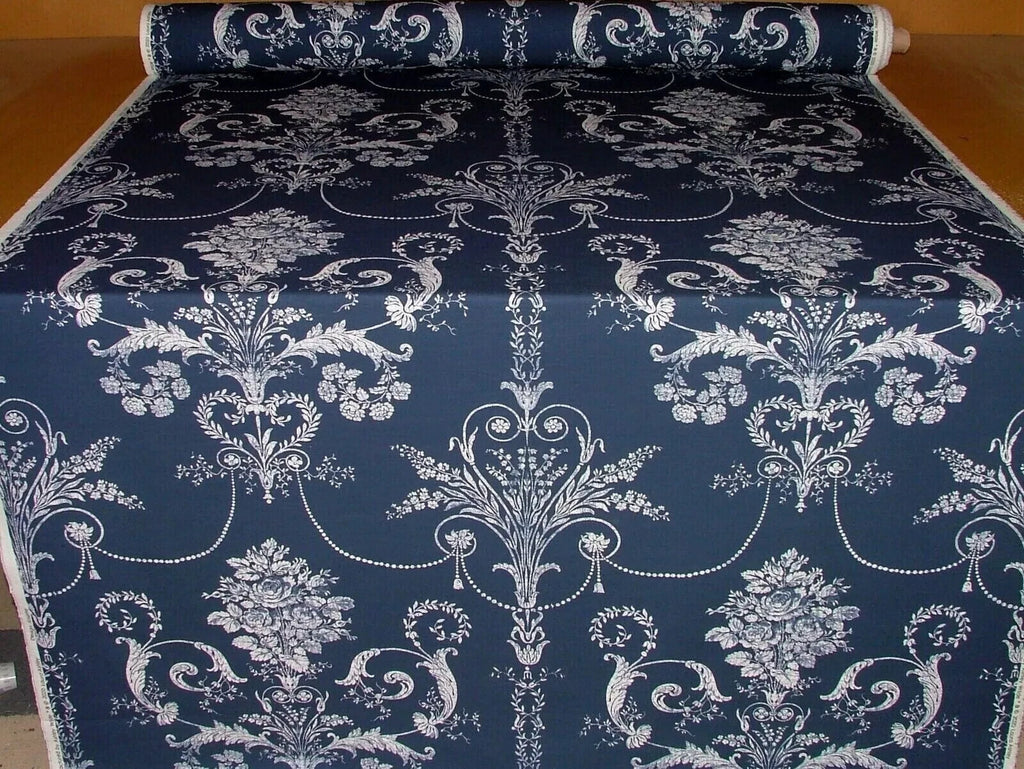 13 Metre Laura Ashley Josette Midnight Blue Fabric Curtain Cushion Upholstery11