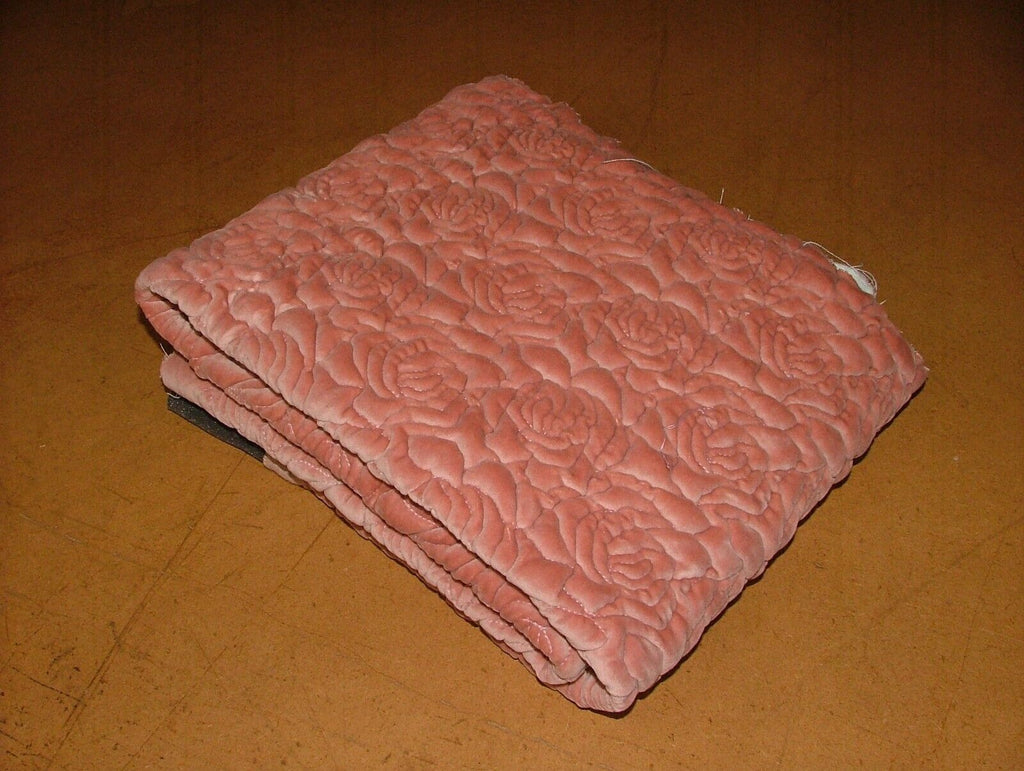 Romo Roses Rose Pink Quilted Velvet Fabric Upholstery Cushion RRP £263.50