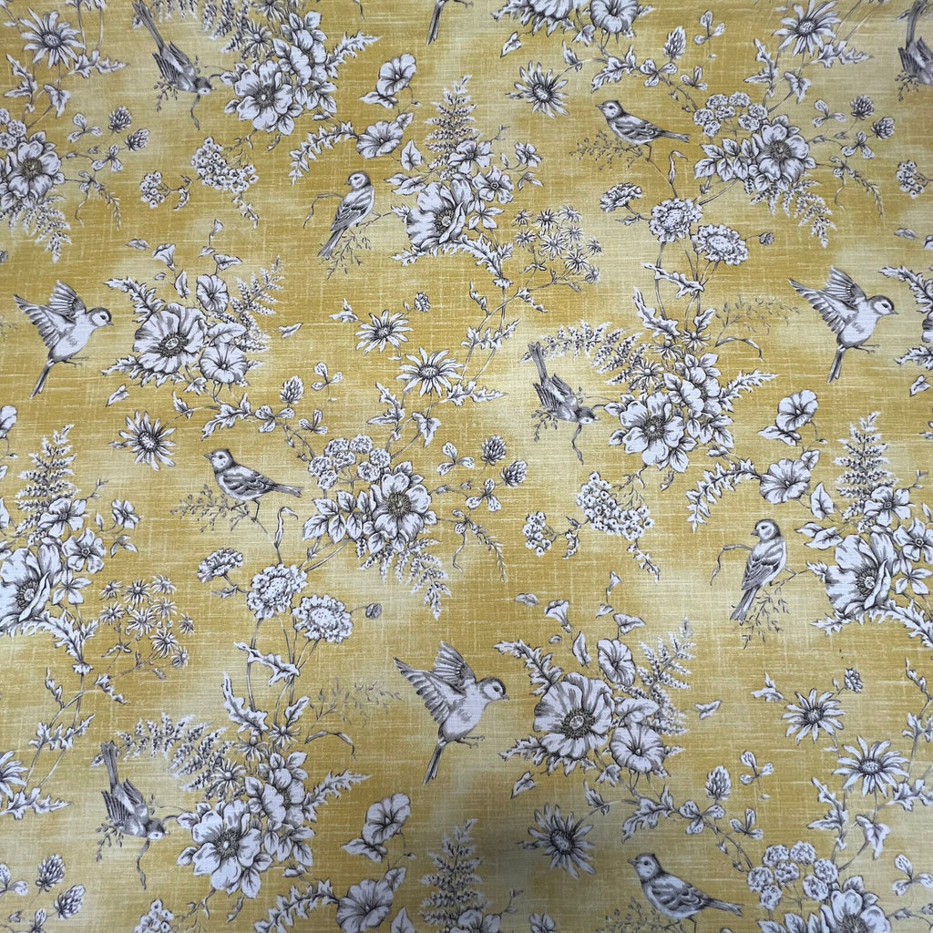 3.2m iLiv Finch Toile Buttercup Cotton Curtain Upholstery Cushion Blind Fabric