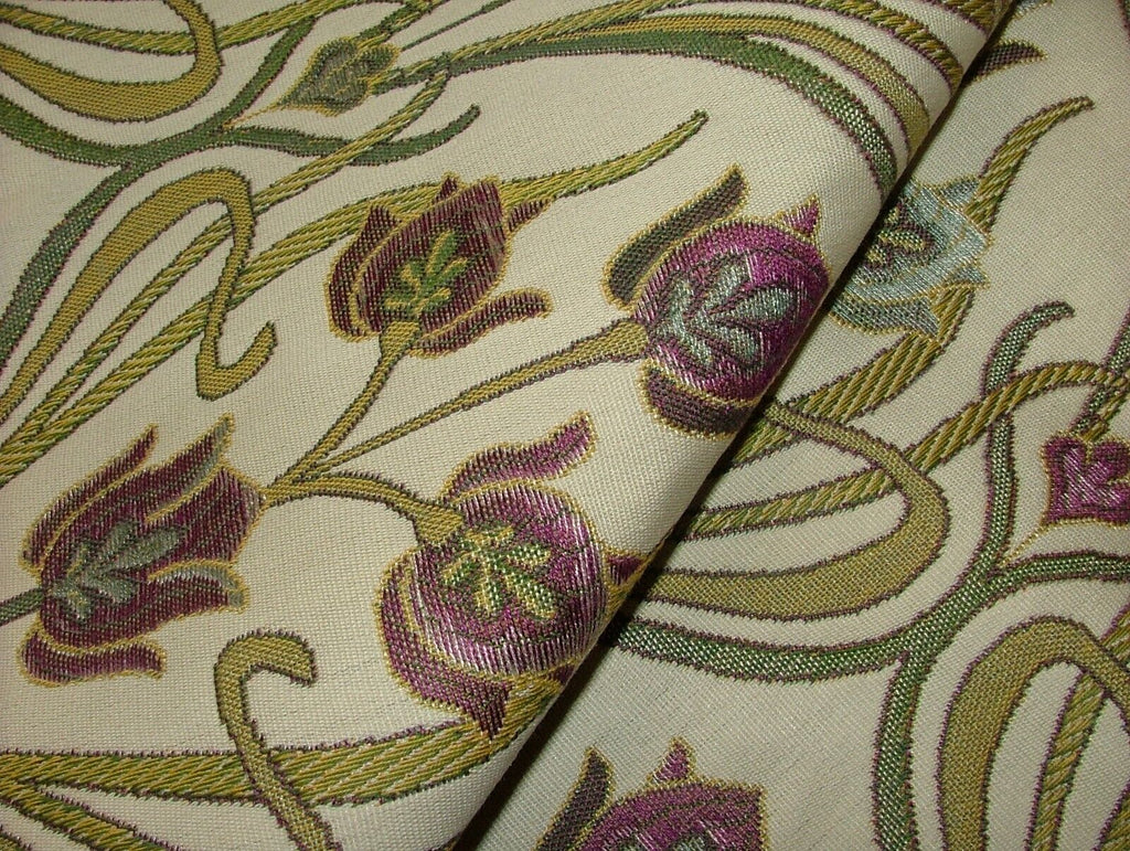 Art Nouveau Pugin Mulberry Woven Jacquard Curtain Upholstery Cushion Fabric