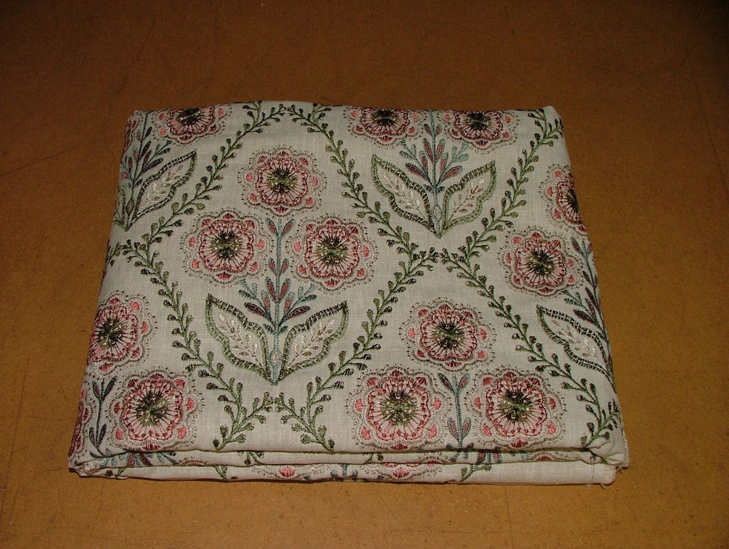 1.15 Metres iLiv Marcella Pine Embroidered Fabric Curtain Upholstery Cushion16