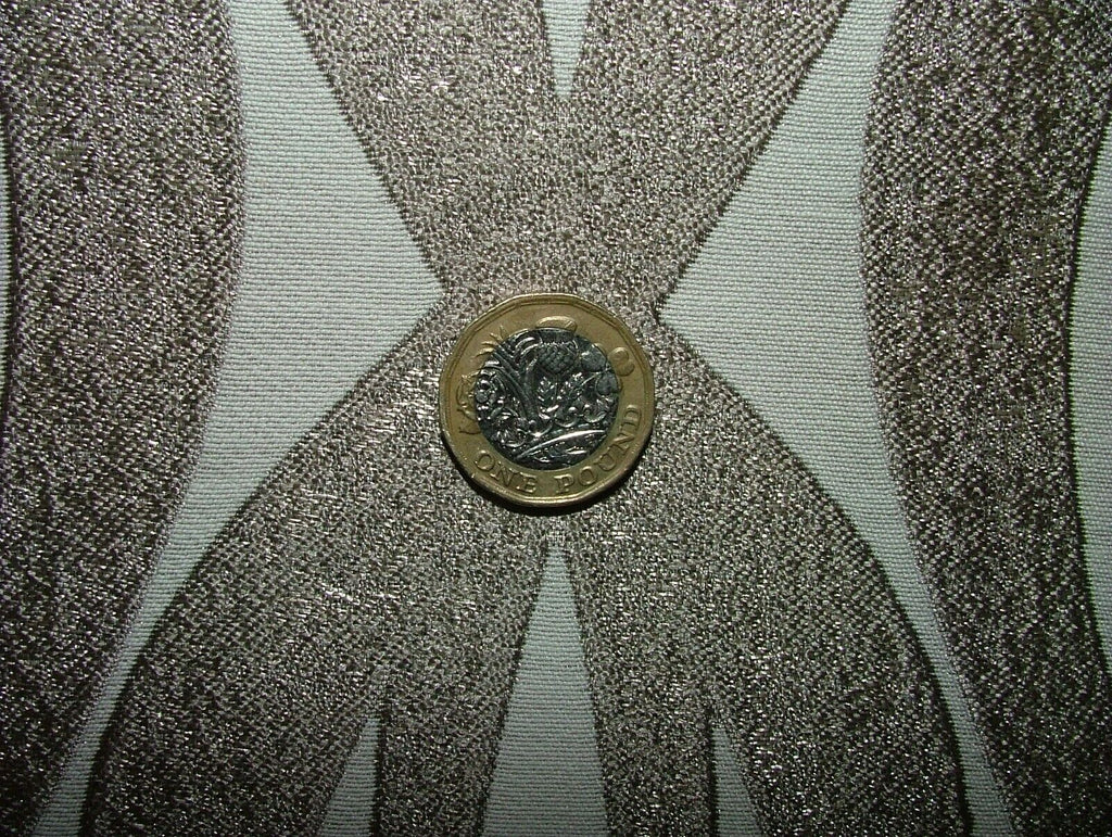 20 Meter Geometric Bronze Woven Jacquard Fabric Curtain Cushion Soft Furnishing