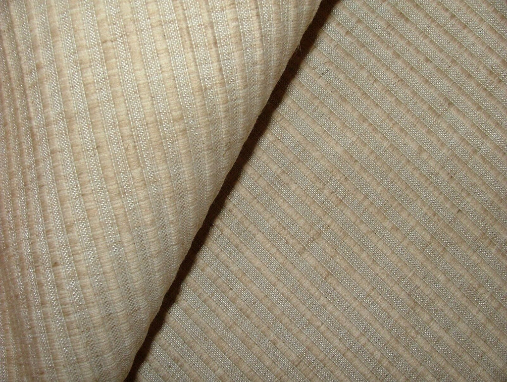 Romo Natural Beige Ribbed Linen Blend Fabric Upholstery Cushion Curtain