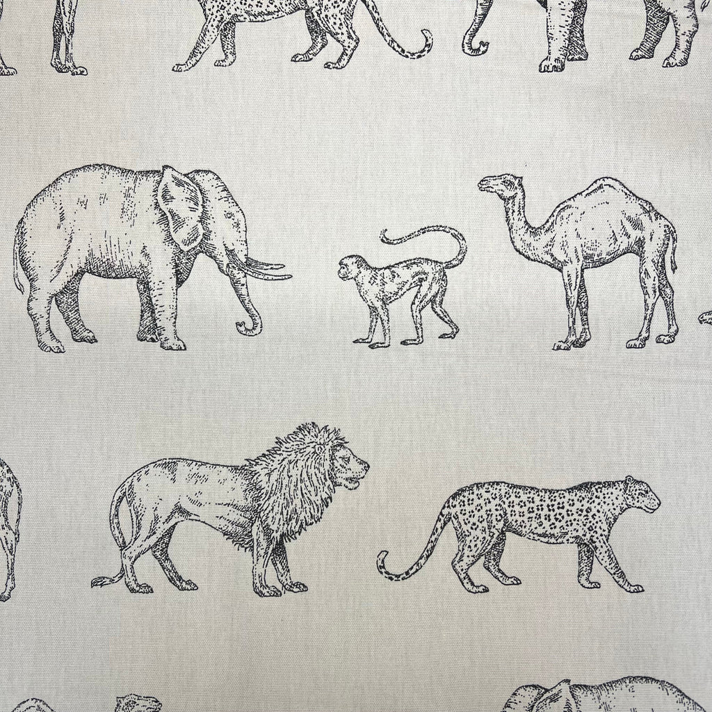 3.2m iLiv Prairie Animals Anthracite Cotton Fabric Cushion Curtain Upholstery0