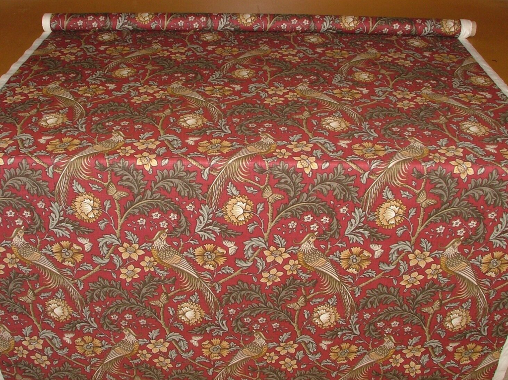 2.5 Metre iLiv Oakmere Carmine 100% Cotton Curtain Upholstery Cushion Fabric