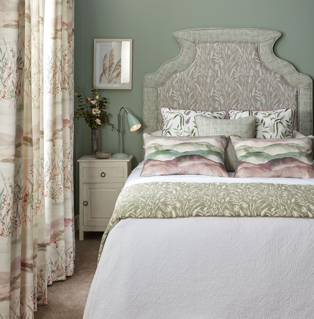 1.1 Metres iLiv Landscape Eucalyptus Velvet Fabric Cushion Curtain Upholstery11