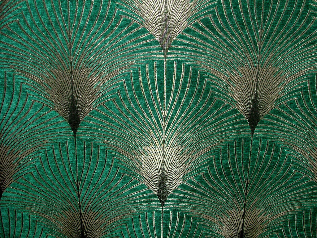 "New York" Art Deco Velvet Fibre Naturelle Curtain Upholstery Cushion Fabric