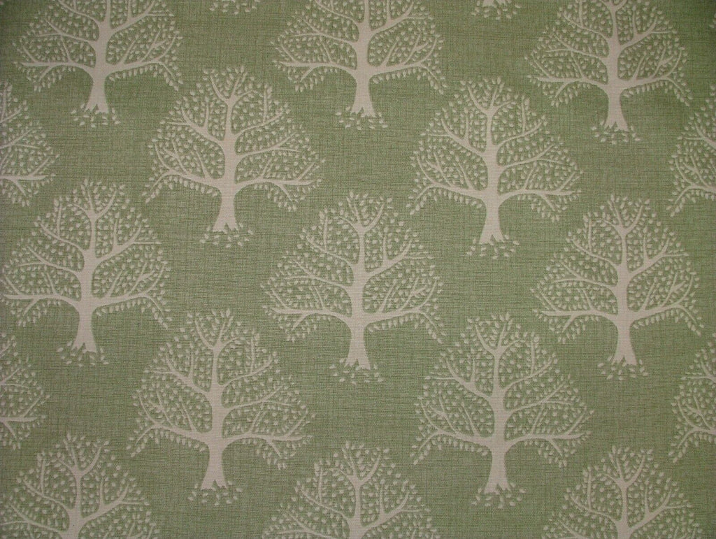 2.7 Metres Great Oak Tree Lemongrass Cotton Fabric Cushion Curtain Upholstery