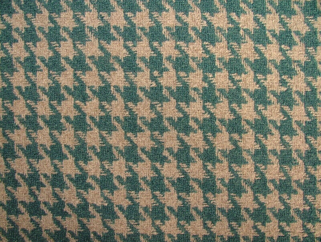 2.6 Metres iLiv Houndstooth Ocean FR Upholstery Fabric Cushion Upholstery